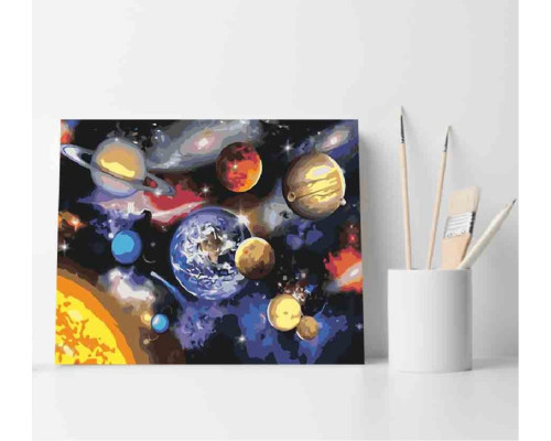 Set pictură pe numere 30*40 "Dansul planetelor" ECO(fara cutie) 3177