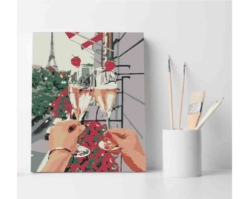 Набор для рисования по номерам 30*40 "Тост в Париже" ECO(без коробки) 3422