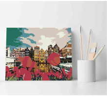 Set pictură pe numere 30*40 "Primăvara în Olanda" ECO(fara cutie) 3494