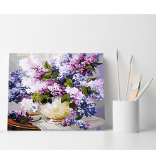 Set pictură pe numere 30*40 "Buchet de liliac" ECO(fara cutie) 4215
