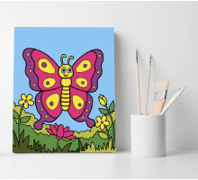 Set pictură pe numere 30*40 "Fluture amuzant" ECO(fara cutie) 4530