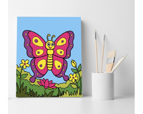 Set pictură pe numere 30*40 "Fluture amuzant" ECO(fara cutie) 4530