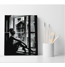 Set pictură pe numere 30*40 "Balerina la fereastră" ECO(fara cutie) 4686