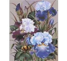 Set pictură pe numere 30*40 "Albina printre iriși" 4338