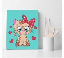 Набор для рисования по номерам 30*40 "Милая кошечка" 4534