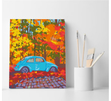Set pictură pe numere 30*40 "Mașină și toamnă" 4540