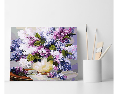 Set pictură pe numere 40*50 "Buchet de liliac" 4215
