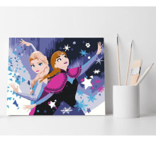 Set pictură pe numere 40*50 "Elsa și Anna" 1327