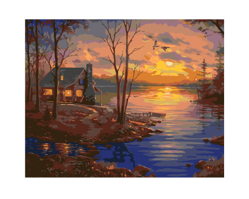 Set pictură pe numere 40*50 "La apusul zilei" 3715 Set pictură pe numere 40*50 "La apusul zilei" 3715