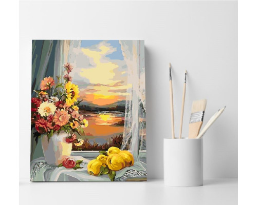 Набор для рисования по номерам 40*50 "Аромат айвы на закате" 4332