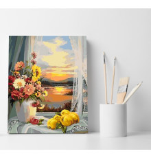 Набор для рисования по номерам 40*50 "Аромат айвы на закате" 4332