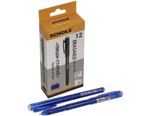 Pix cu gel "scrie-sterge" 0,7mm albastru, Erasable, 3002-6SCH, SCHOLZ (12/144)