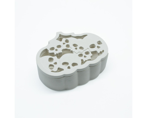 Гипсовая фигурка "Тыква Хэллоуина" (череп), 2 детали, 7*10*3cm. CM*