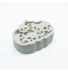 Figurina din gips felinar "Dovleac de Halloween" (craniu), 2 piese, 7*10*3cm. CM*