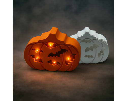 Figurina din gips felinar "Dovleac de Halloween" (liliac), 2 piese, 7*10*3cm. CM*