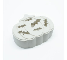 Figurina din gips felinar "Dovleac de Halloween" (liliac), 2 piese, 7*10*3cm. CM*