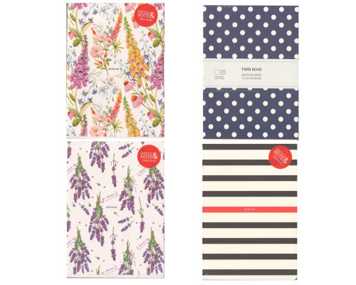 Set carnete A5, din 2buc., 40 foi matem+40foi curate "TwinBook", A5-2x040-552 (64)