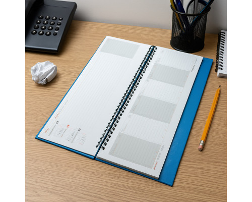 Planificator pe spirala, albastru deschis, bumvenil 2026 30*14