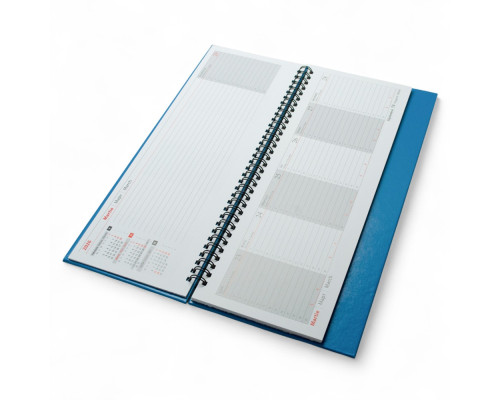 Planificator pe spirala, albastru deschis, bumvenil 2026 30*14