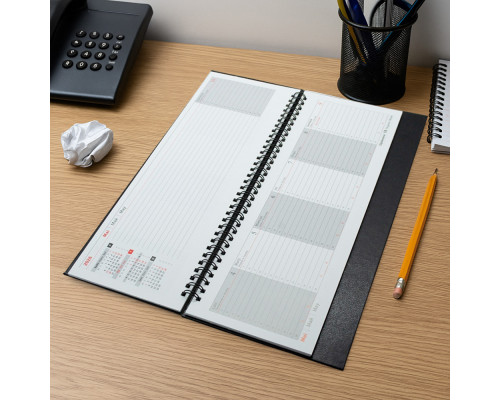 Planificator pe spirala, negru, bumvenil 2026 30*14