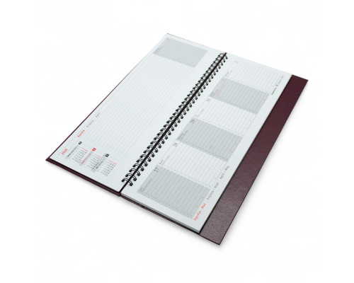 Planificator pe spirala, bordo, bumvenil 2026 30*14