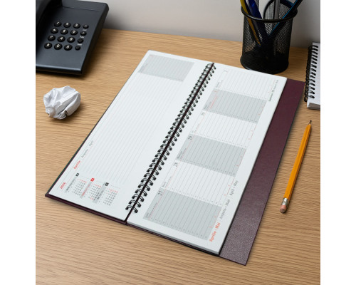 Planificator pe spirala, bordo, bumvenil 2026 30*14