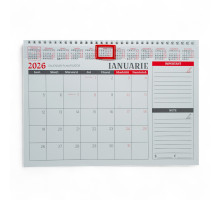 Calendar de perete planificator, pe spira, 2026 (1 bloc) Ar*