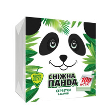 Столовые салфетки Snow Panda, белые, 33*33см. 100 шт. (12)