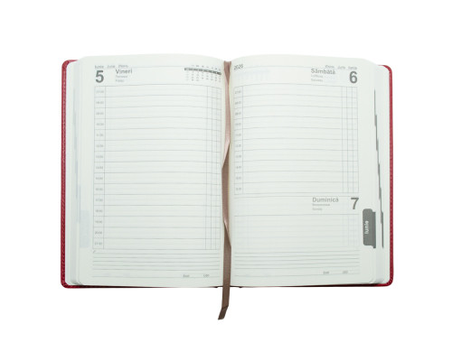 Agenda A5 datata 2026, Clasica, rosu, *4409 (60)