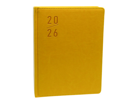 Ежедневник A5 датированный 2026, Clasica, желтый, *4430 (60)