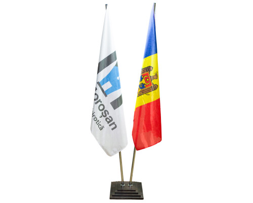 Suport pentru 2 drapele, h-2,20m. CM* Suport pentru 2 drapele, h-2,20m. CM*