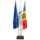 Suport pentru 3 drapele, h-2,20m. CM*