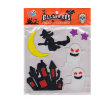 Наклейки гелевые "HALLOWEEN" 4 диз. S46-22 (12/600)
