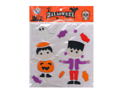 Наклейки гелевые "HALLOWEEN" 4 диз. S46-23 (12/600)