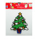 Наклейки новогодние силиконовые, 17x13см, 4 дизайна *0123 (960)
