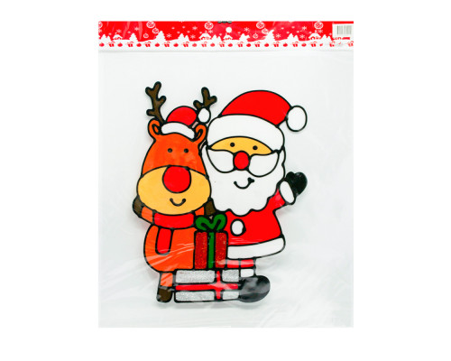 Autocolante de Crăciun din silicon, 36x24 cm, 4 modele *0215 (240)