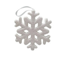 Decoratiune de Craciun "Fulg" alb 10 cm. 4 buc. *6131 (360)