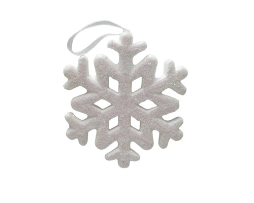 Decoratiune de Craciun "Fulg" alb 10 cm. 4 buc. *6131 (360)