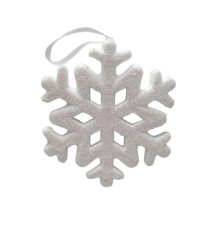 Decoratiune de Craciun "Fulg" alb 10 cm. 4 buc. *6131 (360)