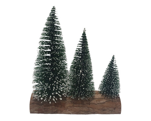 Елка декоративная 3 шт. на деревянной подставке *6164 (100)