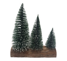 Елка декоративная 3 шт. на деревянной подставке *6164 (100)