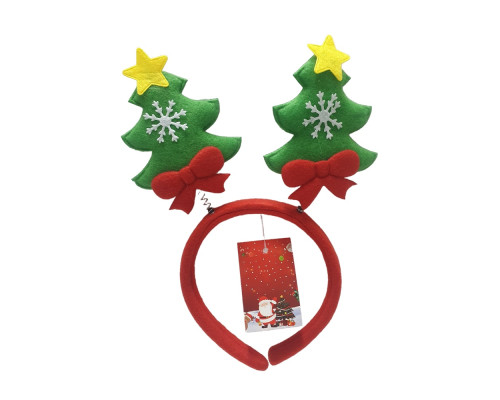 Обруч новогодний "Ёлочки" ассорти *4641 (12/600)