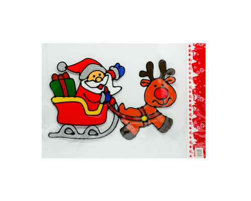 Autocolante de Crăciun din silicon, 36x24 cm, 4 modele *0208 (240)