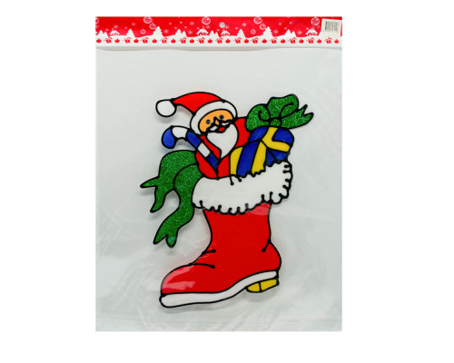 Autocolante de Crăciun din silicon, 36x24 cm, 4 modele *0208 (240)