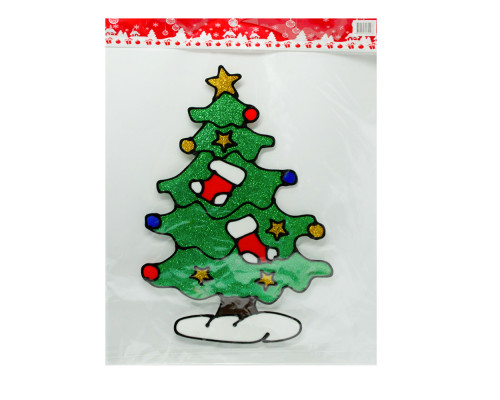 Autocolante de Crăciun din silicon, 36x24 cm, 4 modele *0208 (240)