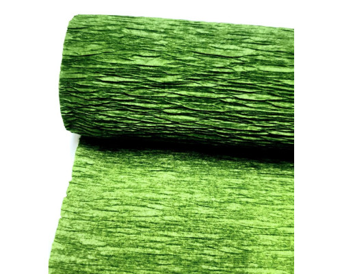 Креп бумага плотная, 0,5*2,5м, зеленая, (100)