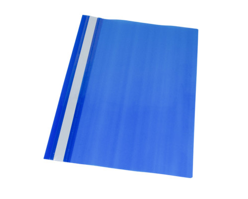 Mapa dosar A4, plastic 120mkx180mk, albastru, fara perforare (12/1200)