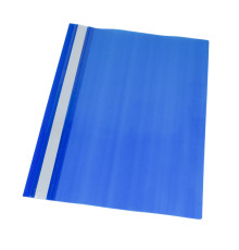 Mapa dosar A4, plastic 120mkx180mk, albastru, fara perforare (12/1200)