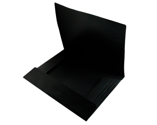 Mapa din plastic cu elastic A4, negru (12/120/480)