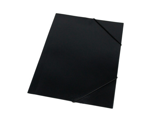 Mapa din plastic cu elastic A4, negru (12/120/480)